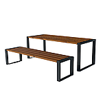 Лавка "Forest" 45×53×160 см термо-ясен, фото 2