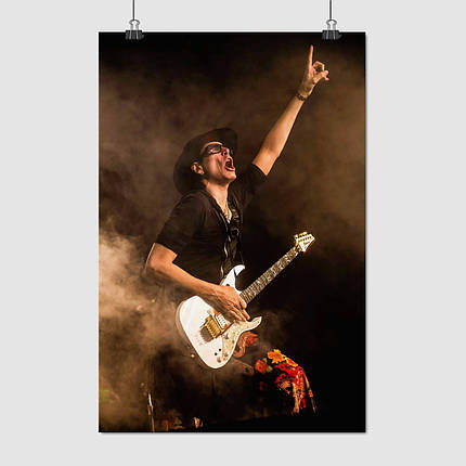 Плакат "Стів Вей, гітарист, Steve Vai", 60×40см, фото 1