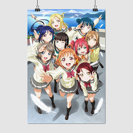Плакат "Любов наживо! (аніме), Love Live!", 60×41см, фото 1