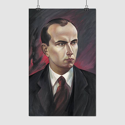 Плакат "Бандера Степан Андрійович, Stepan Bandera", 60×38см, фото 1