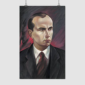 Плакат "Бандера Степан Андрійович, Stepan Bandera", 60×38см