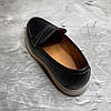 Чоловічі шкіряні лофери, туфлі чорні з натуральної шкіри на весну осінь чорного кольору для чоловіків, розмір 40 41 42 43 44 45, фото 8