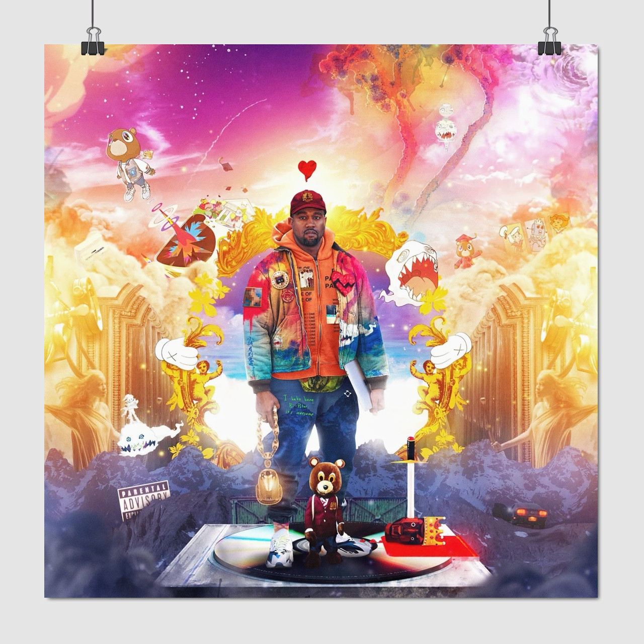 Плакат "Канье Уэст, Kanye West", 60×60см