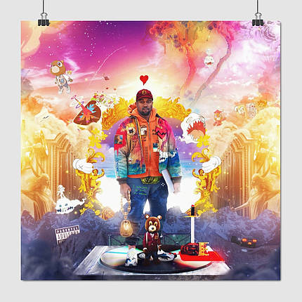 Плакат "Канье Уэст, Kanye West", 60×60см, фото 1