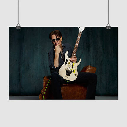Плакат "Стів Вей, гітарист, Steve Vai", 40×60см, фото 1