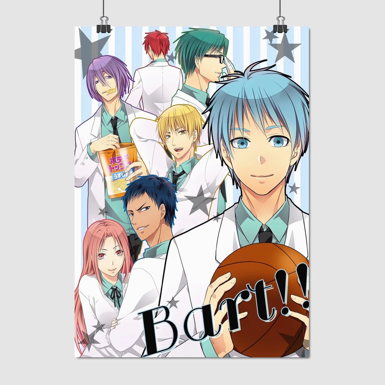 Плакат "Баскетбол Куроко, Kuroko no Basuke", 60×43см