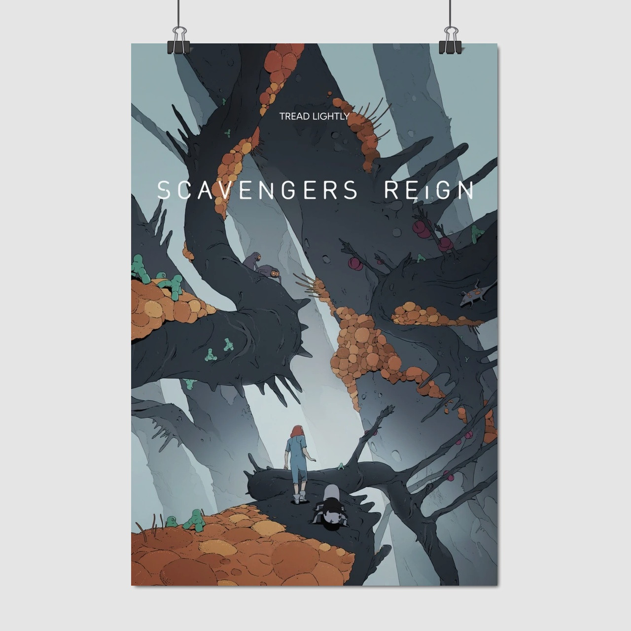 Плакат "Царство падальників, Scavengers Reign", 60×41см