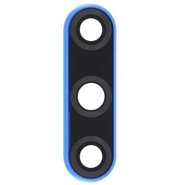 Скло камери Honor 20 Lite /10i /20i з рамкою блакитного кольору, фото 1