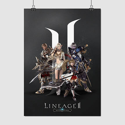 Плакат "Лінейдж 2 Революція, Lineage 2 Revolution", 60×43см, фото 1