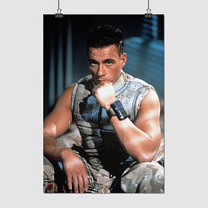 Плакат "Жан Клод Ван-Дамм у фільмі Універсальний солдат, Universal Soldier (1992)", 60×41см
