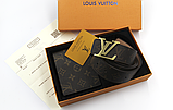 Ремінь і Гаманець LOUIS VUITTON Чоловічий Подарунковий Набір, фото 3
