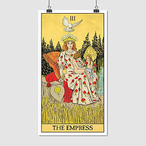 Плакат "Імператриця, карта Таро, The Empress, Tarot", 109×60см