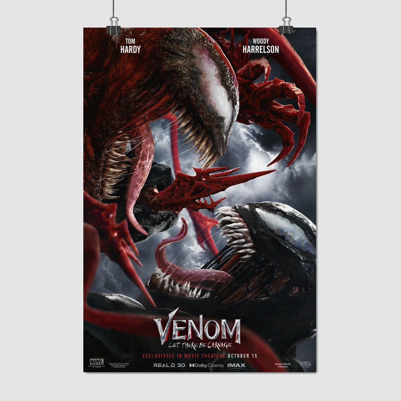 Плакат "Веном 2: Карнаж, Venom: Let There Be Carnage (2021)", 60×41см