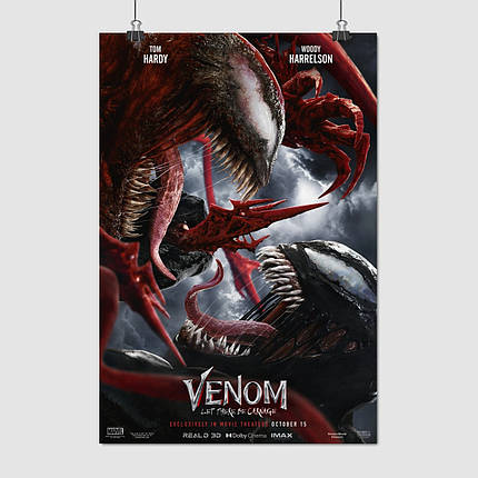 Плакат "Веном 2: Карнаж, Venom: Let There Be Carnage (2021)", 60×41см, фото 1
