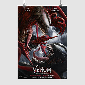 Плакат "Веном 2: Карнаж, Venom: Let There Be Carnage (2021)", 60×41см