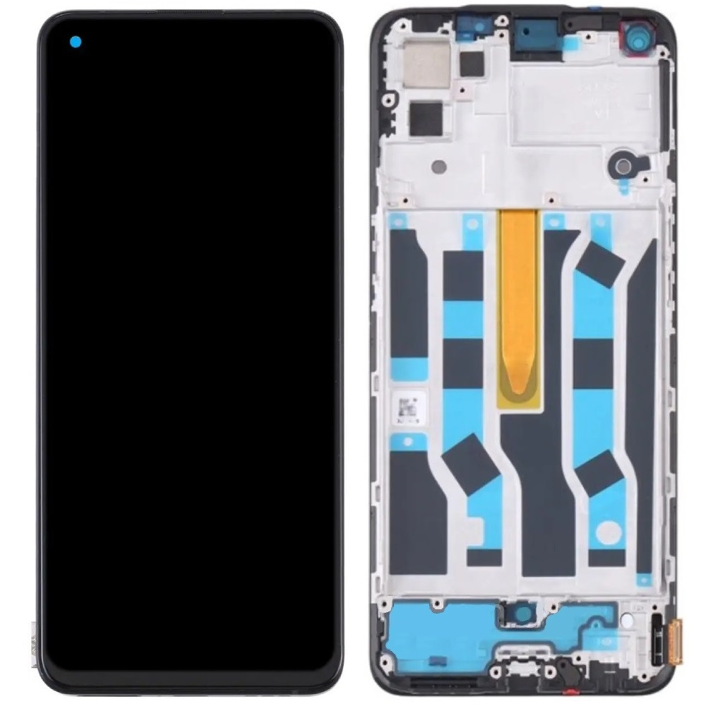 Дисплей Oppo Reno 6 4G чорний, Amoled, оригінал PRC, з рамкою, фото 1