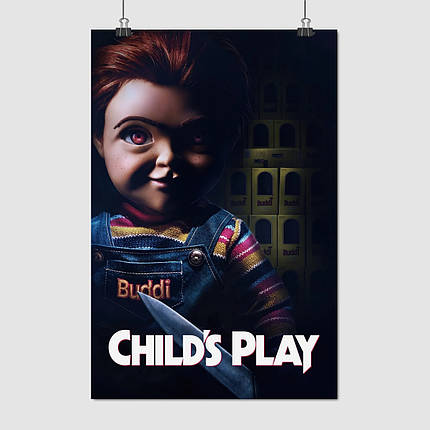 Плакат "Дитяча гра 1, лялька Чакі, жахи, Chucky, Child's Play (1988)", 60×40см, фото 1