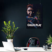 Плакат "Дитяча гра 1, лялька Чакі, жахи, Chucky, Child's Play (1988)", 60×40см, фото 4