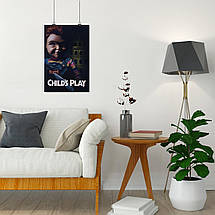 Плакат "Дитяча гра 1, лялька Чакі, жахи, Chucky, Child's Play (1988)", 60×40см, фото 5