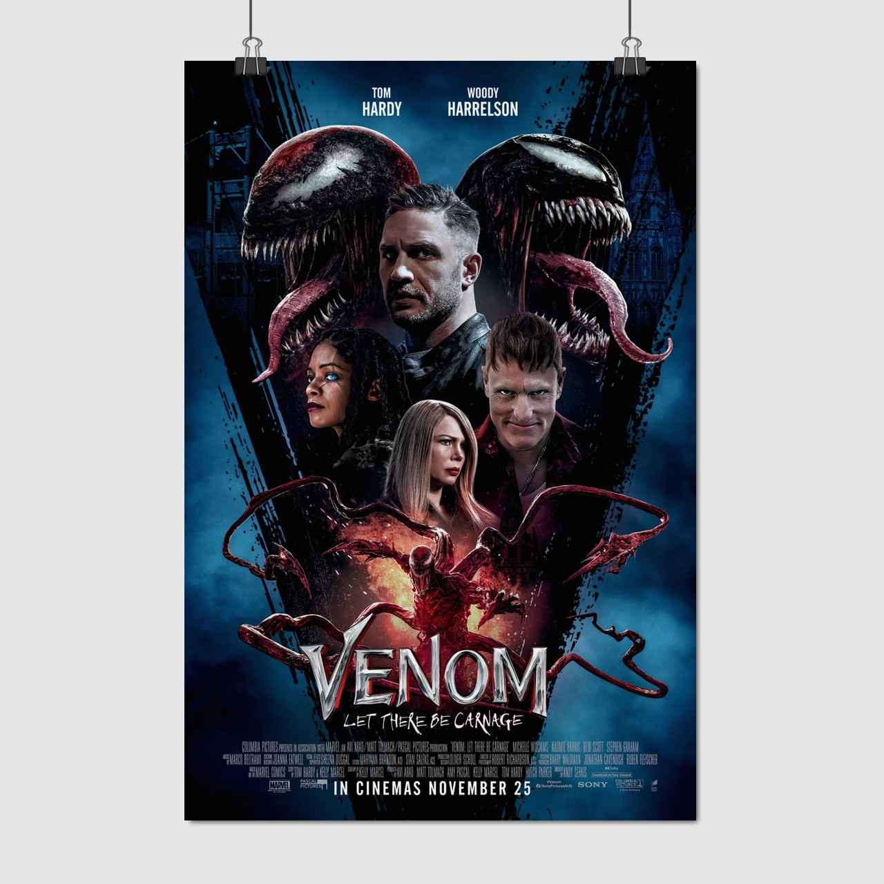 Плакат "Веном 2: Карнаж, Venom: Let There Be Carnage (2021)", 60×40см