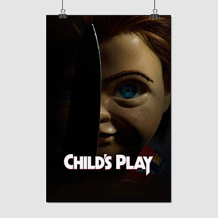 Плакат "Дитяча гра 1, лялька Чакі, жахи, Chucky, Child's Play (1988)", 60×40см, фото 1