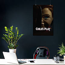 Плакат "Дитяча гра 1, лялька Чакі, жахи, Chucky, Child's Play (1988)", 60×40см, фото 4