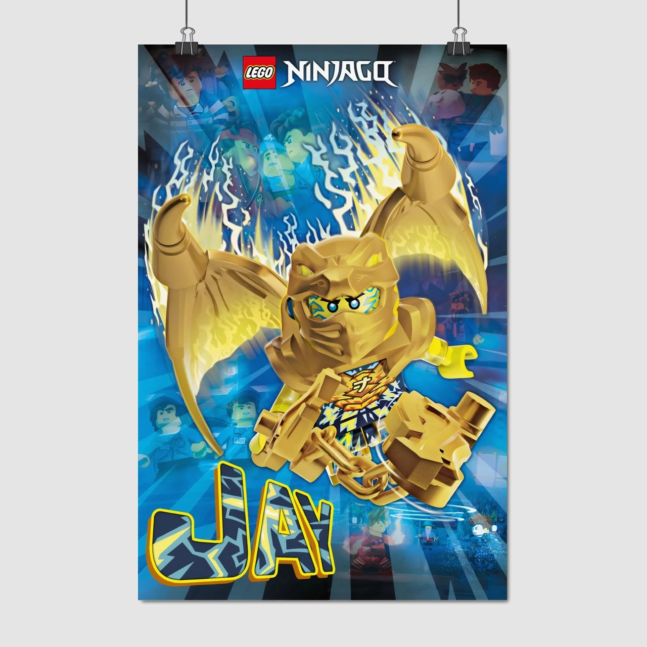 Плакат "Ніндзяго, Джей, Ninjago, Jay", 60×40см