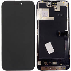 Дисплей iPhone 14 Pro Max чорний, OLED, OEM Hard, GX