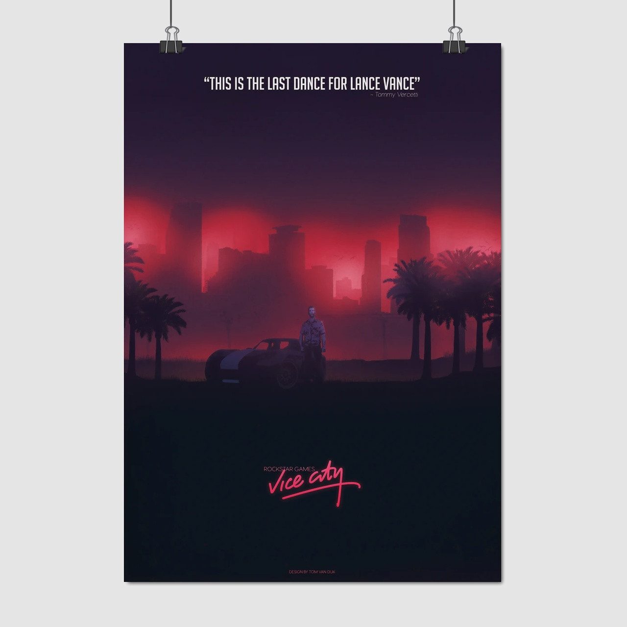 Плакат "ГТА: Вайс-Сіті, Grand Theft Auto: Vice City", 60×42см