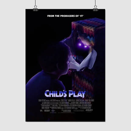 Плакат "Дитяча гра 1, лялька Чакі, жахи, Chucky, Child's Play (1988)", 60×43см, фото 1