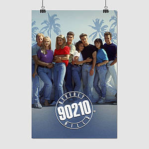 Плакат "Беверлі-Гіллз, 90210, Beverly Hills 90210", 60×40см