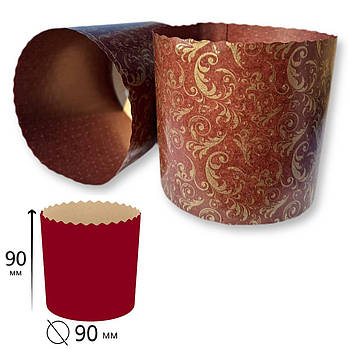 Паперові форми для випічки 90*90 Італія Візерунок