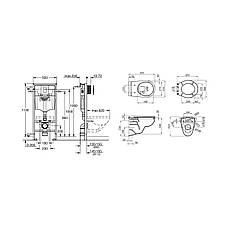Комплект 4 в 1: Інсталяція Grohe Rapid SL 3 в 1 38772001 + Унітаз безобідковий Kroner Oker WHI533536 RIMLESS, фото 3