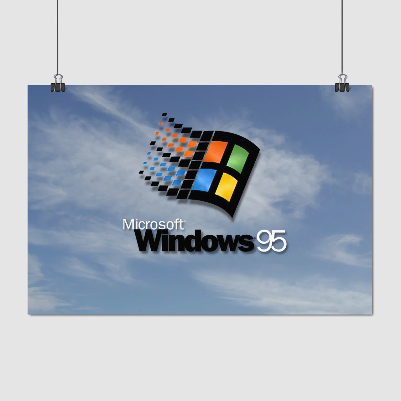 Плакат "Віндоус 95, заставка, Windows 95", 40×60см