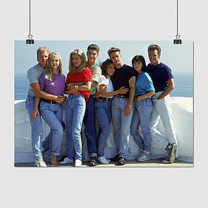 Плакат "Беверлі-Гіллз, 90210, Beverly Hills 90210", 43×60см