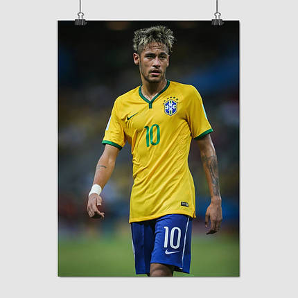 Плакат "Неймар да Сілва, футболіст, Neymar da Silva", 60×43см, фото 1