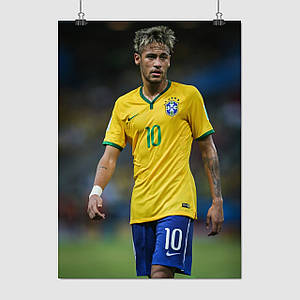 Плакат "Неймар да Сілва, футболіст, Neymar da Silva", 60×43см