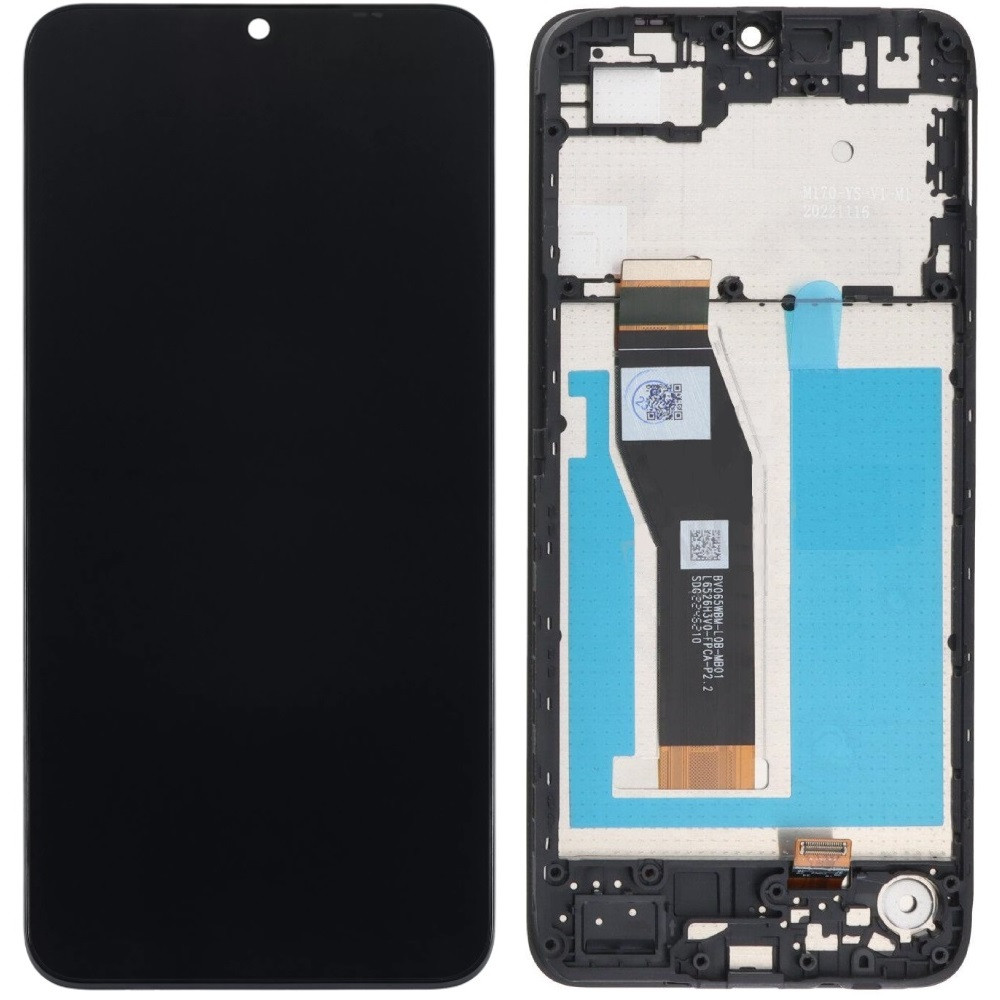 Дисплей Motorola XT2345 Moto E13 чорний, оригінал PRC, з рамкою, фото 1