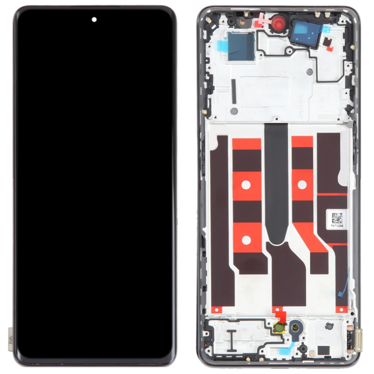 Дисплей Oppo Reno 8 5G чорний, Amoled, оригінал PRC, з рамкою, фото 1