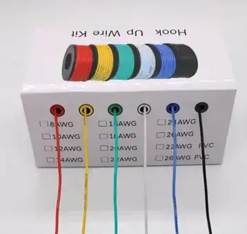 Набір дротів силіконових 1жила 26AWG, 6 кольорів по 10 м, фото 2