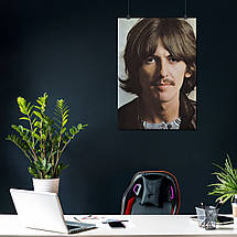 Плакат "Джордж Гаррісон, The Beatles, George Harrison", 60×42см, фото 3