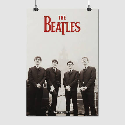 Плакат "Джон Леннон, Пол Маккартні, Джордж Гаррісон, Рінго Старр, The Beatles", 60×40см, фото 1