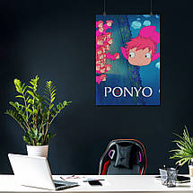 Плакат "Рибка Поньо на кручі, Ponyo", 60×43см, фото 4