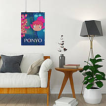 Плакат "Рибка Поньо на кручі, Ponyo", 60×43см, фото 5
