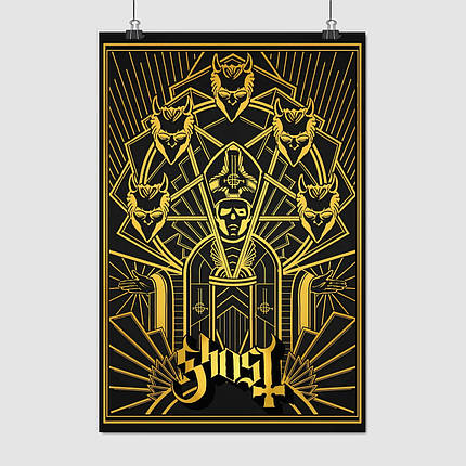 Плакат "Привид, хеві-метал гурт, Ghost", 60×40см, фото 1