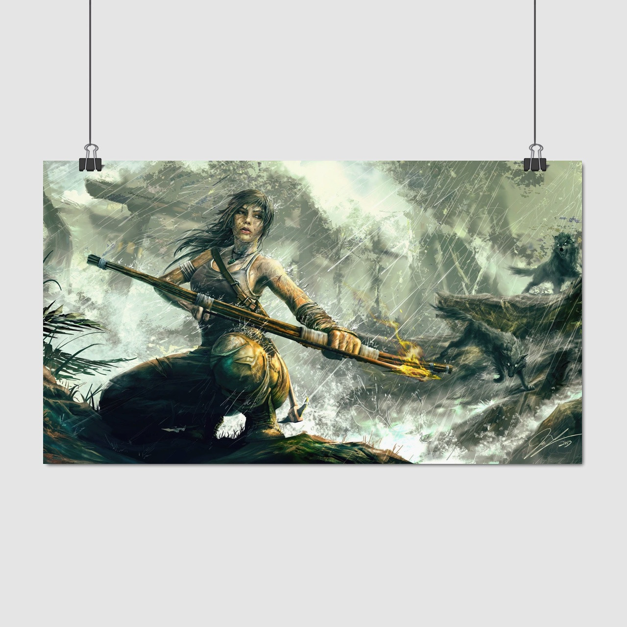 Плакат "Томб Райдер, Лара Крофт, Tomb Raider, Lara Croft", 34×60см