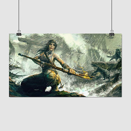 Плакат "Томб Райдер, Лара Крофт, Tomb Raider, Lara Croft", 34×60см, фото 1