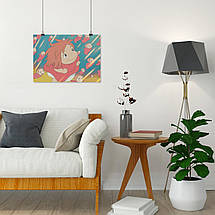 Плакат "Рибка Поньо на кручі, Ponyo", 43×60см, фото 5
