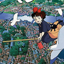 Плакат "Служба доставки Кікі, аниме, Хаяо Міядзакі, Kiki’s Delivery Service (1989)", 60×40см, фото 3