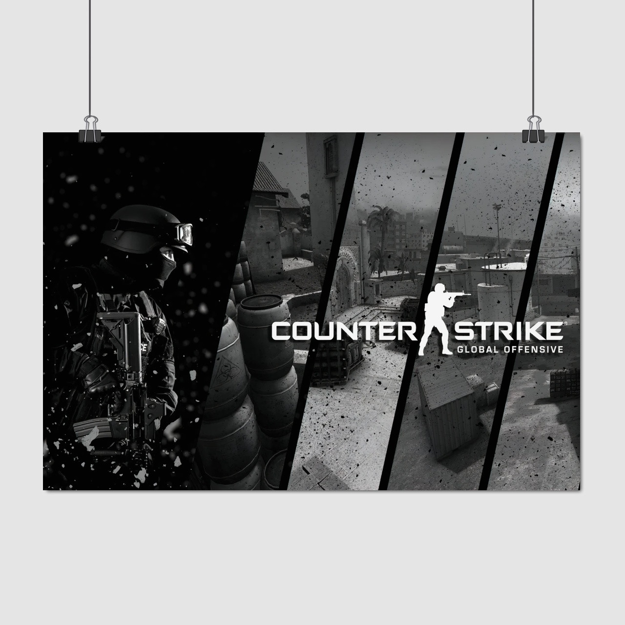 Плакат "Контрстрайк, Counter-Strike, CS:GO Global Offensive", 40×60см